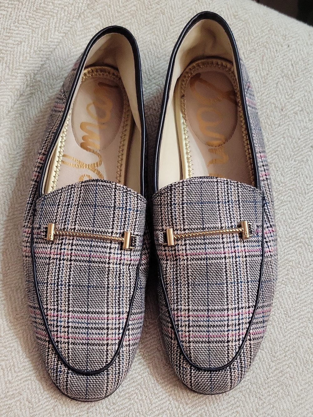 Sam Edelman Loraine Plaid Horsebit Loafers Size 9
